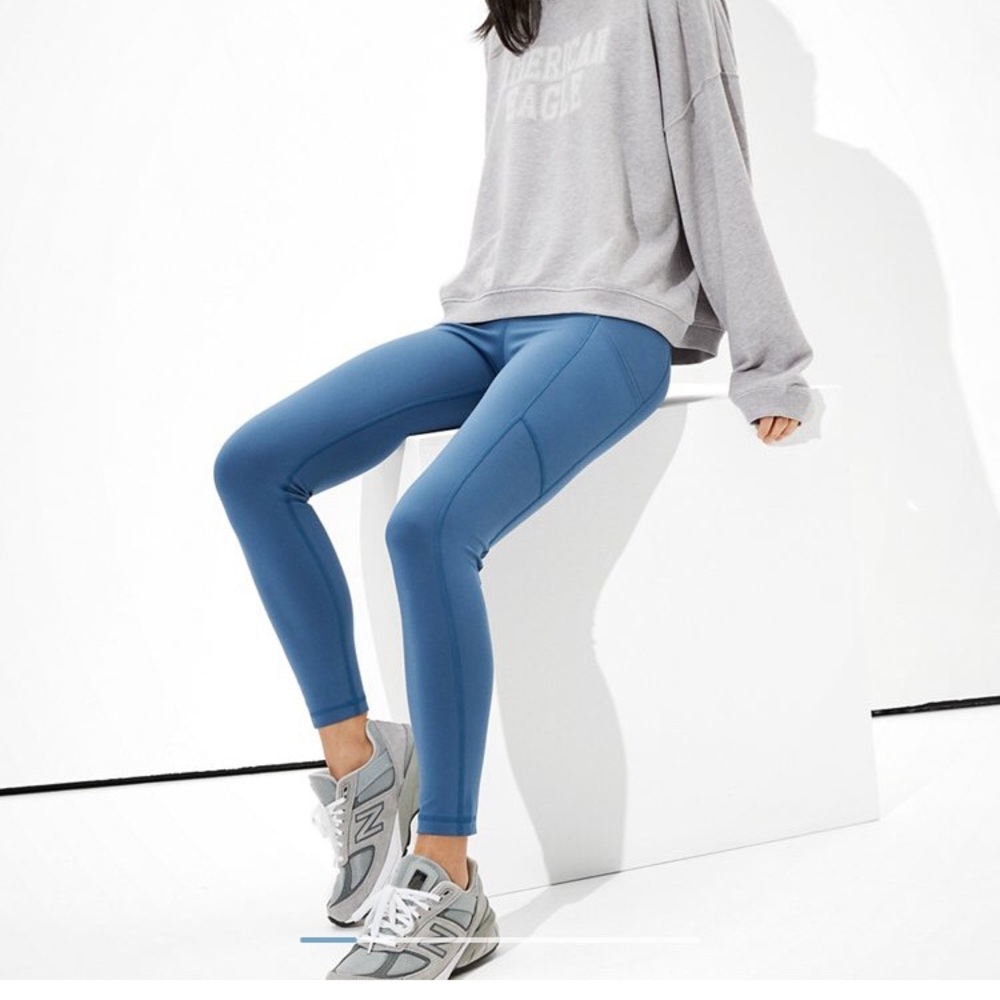 AE High Waisted Pocket Legging - OLIVE GREEN